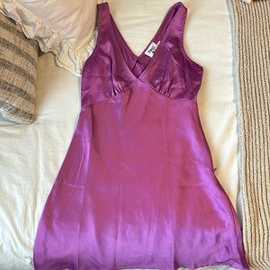 Princess Polly purple satin mini dress